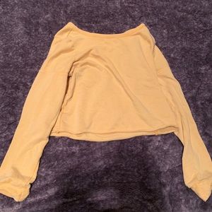 Yellow melrose cropped tee